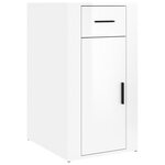 vidaXL Armoire de bureau Blanc brillant 40x49x75 cm Bois d'ingénierie