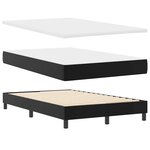 vidaXL Cadre de lit avec matelas Noir 120 x 200 cm Faux cuir