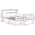 vidaXL Cadre de lit sans matelas 120x200 cm bois de pin massif