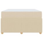 vidaXL Cadre de lit avec matelas avec matelas Crème 120 x 190 cm tissu