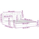 vidaXL Cadre de lit Viana sans matelas noir et blanc 160x200 cm similicuir