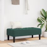 vidaXL Banc Vert Foncé 113x57x39 cm en Velours