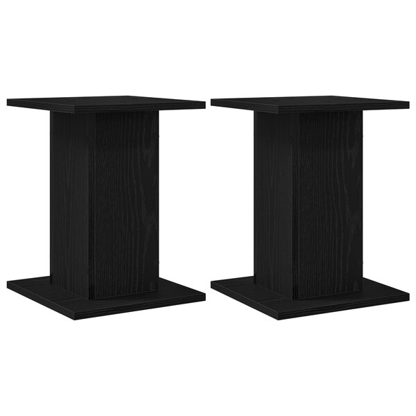Support de plante vidaXL 2 Pièces Chêne noir 30x30x40 cm Bois reconstitué
