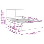 vidaXL Cadre de lit Chêne fumé 160 x 200 cm Pin massif