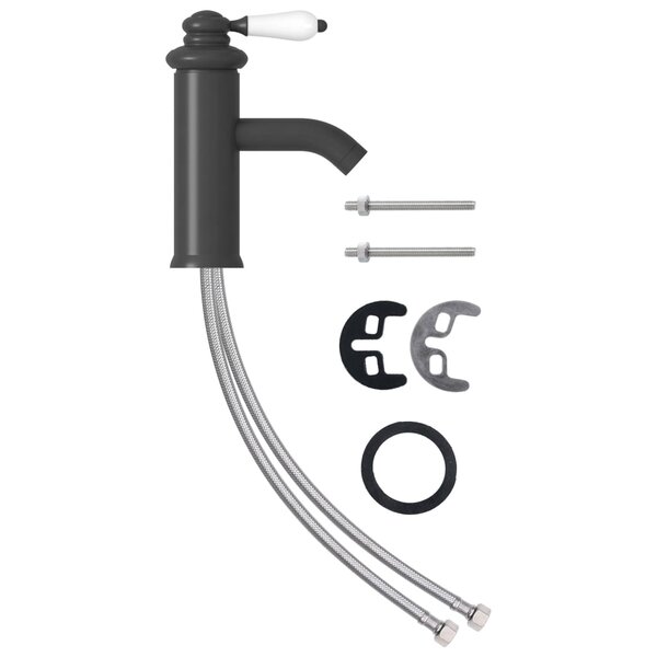 vidaXL Robinet de lavabo de salle de bain Gris 130x180 mm