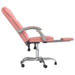 vidaXL Fauteuil inclinable de bureau Rose Similicuir