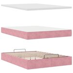 VidaXL Cadre de lit ottoman avec matelas rose 140x200 cm velours