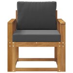 vidaXL Canapé d’extérieur Bois d'acacia massif et polyester Naturel