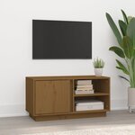 vidaXL Meuble TV Marron miel 80x35x40 5 cm Bois de pin massif