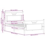 vidaXL Cadre de lit sans matelas chêne fumé 100x190 cm bois ingénierie