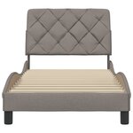 vidaXL Cadre de lit sans matelas taupe 90x200 cm tissu