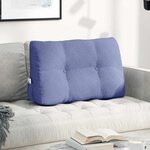 vidaXL Coussin de Dos Bleu denim 80 x 24 x 50 cm tissu