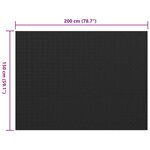 vidaXL Tapis de sol Noir 1 5 x 2 m Caoutchouc