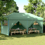 vidaXL Tente de fête 292 x 580 x 315 cm Vert Tissu Oxford