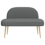 vidaXL Banc rembourré avec dossier Gris foncé 110 x 60 x 76 cm