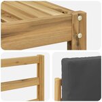 vidaXL Ensemble de canapés d'extérieur 5 pc Blanc et anthracite