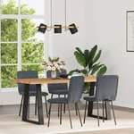 vidaXL Chaises à manger lot de 4 Gris foncé Velours