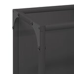 vidaXL Portant de bois chauffage noir 25x25x80 cm