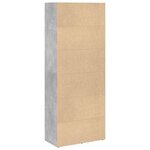 vidaXL Bibliothèque gris béton 60x30x152 cm bois d'ingénierie