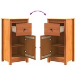 vidaXL Buffet avec tiroir 2 Pièces Brun cire 39 x 34 5 x 80 cm Pin massif