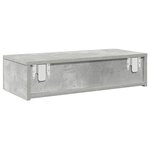 vidaXL Étagère murale avec tiroirs gris béton bois d'ingénierie