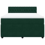 vidaXL Sommier à lattes de lit et matelas Vert foncé 140x200cm Velours