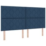 vidaXL Lit Box Spring avec Matelas & LED Bleu 180x200 cm Tissu