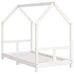 vidaXL Cadre de lit pour enfant blanc 80x160 cm bois de pin massif