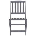 vidaXL Chaises pliables d'extérieur lot de 6 et coussins Bois d'acacia