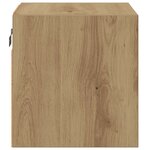 vidaXL Meuble TV mural avec lumières LED chêne artisanal 30x28 5x30 cm