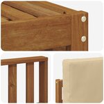 vidaXL Ensemble de canapés d'extérieur 6 pc Naturel et Beige Polyester