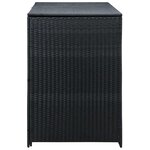 vidaXL Abris pour poubelle double Résine tressée Noir 148x80x111 cm