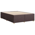vidaXL Cadre de lit sans matelas marron foncé 140x190 cm tissu