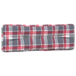 vidaXL Coussins de palette lot de 5 motif à carreaux rouge tissu