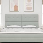 vidaXL Tête de lit Gris clair 180 cm Velours