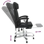 vidaXL Fauteuil de massage inclinable de bureau Noir Similicuir
