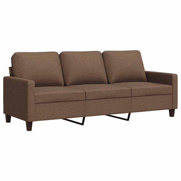 vidaXL Canapé à 3 places Marron 180 cm Tissu