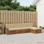 vidaXL Ensemble de canapés d'extérieur 5 pc Naturel et Beige Polyester