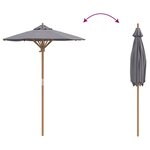 vidaXL Parasol de jardin Gris foncé 150 x 150 x 210 cm Bambou