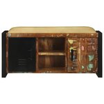 vidaXL Banc de rangement Multicolore Bois massif de récupération