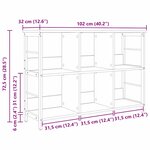 vidaXL Étagère Gris Sonoma 102 x 32 x 72 5 cm Bois d'ingénierie