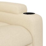 vidaXL Fauteuil inclinable de massage crème tissu