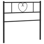 vidaXL Tête de lit métal noir 107 cm