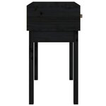 vidaXL Table console Noir 76 5x40x75 cm Bois massif de pin