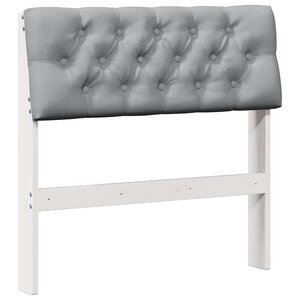 vidaXL Tête de lit capitonnée Gris clair 80 cm Pin massif