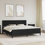 vidaXL Cadre de lit avec bandes LED Noir 200 x 200 cm Simili cuir