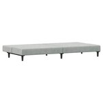 vidaXL Canapé-lit à 2 places avec repose-pied gris clair velours