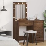 vidaXL Coiffeuse Chêne brun 50 x 41 x 135 cm Bois d'ingénierie