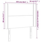 vidaXL Tête de lit à LED Vert foncé 103x16x118/128 cm Velours