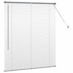 vidaXL Store de Fenêtre avec des rideaux Gris foncé Aluminium